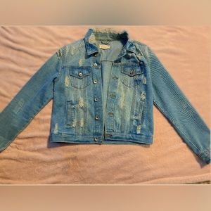 It’s a Jean jacket, sizes medium